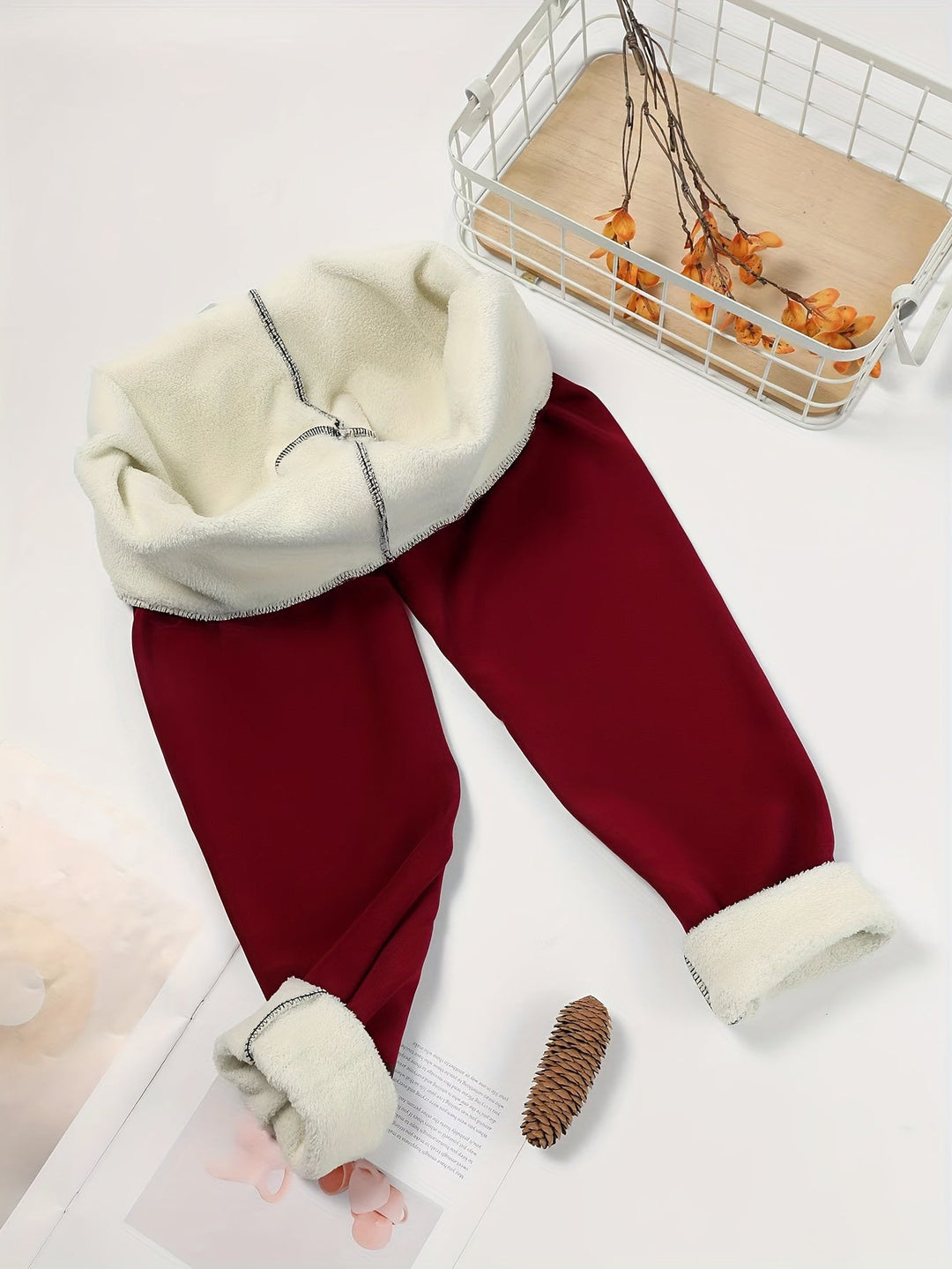 Thermo-Leggings mit Fleece-Fütterung und hohem Bund