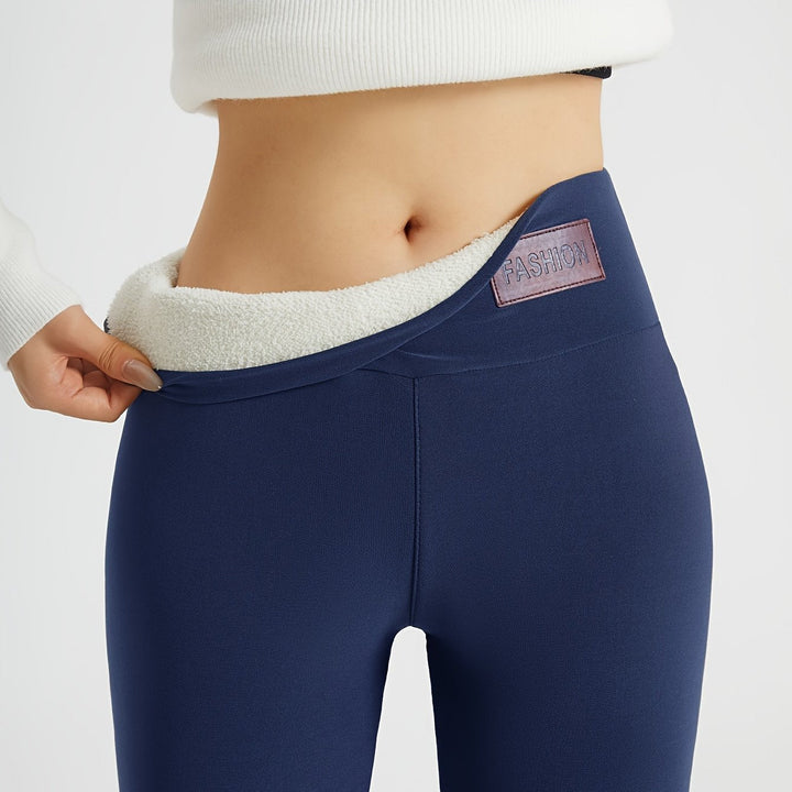 Thermo-Leggings mit Fleece-Fütterung und hohem Bund