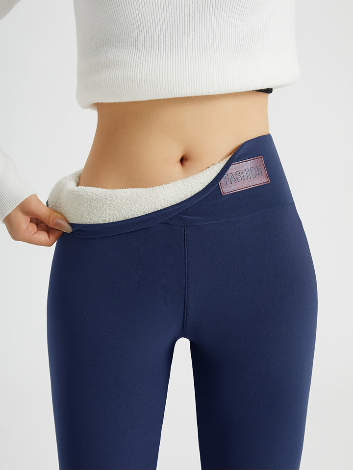 Thermo-Leggings mit Fleece-Fütterung und hohem Bund