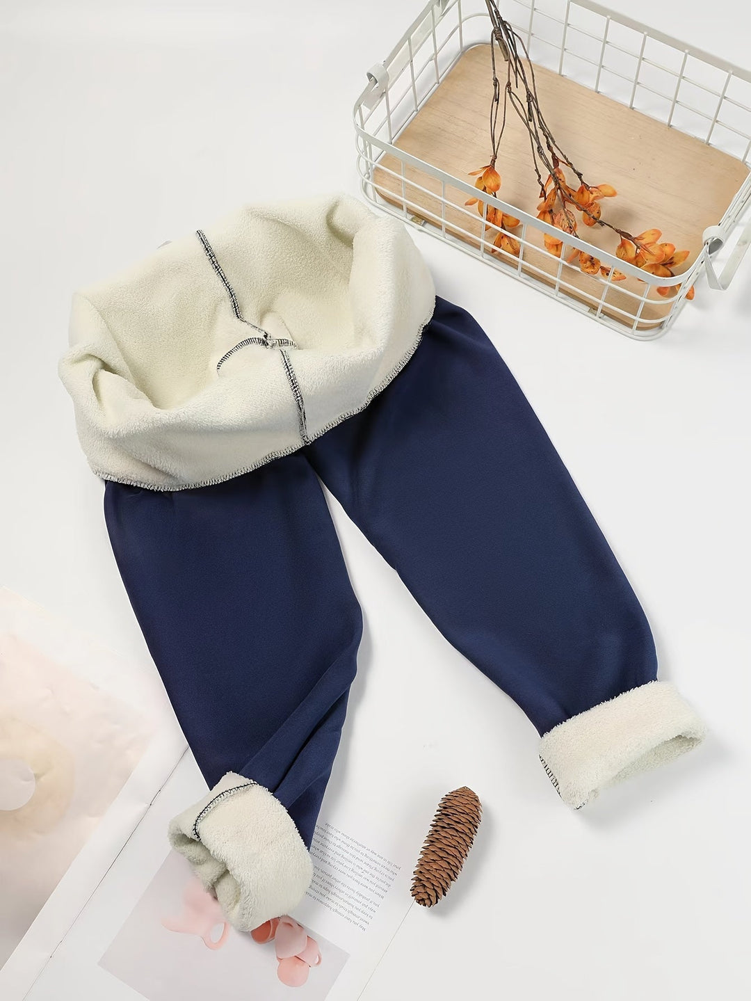 Thermo-Leggings mit Fleece-Fütterung und hohem Bund