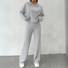 Ribstrick Hoodie-Jogger Set für Damen