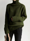 Rippstrick Pullover mit Stehkragen