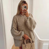 Oversized Strickpullover mit Bishop-Ärmeln
