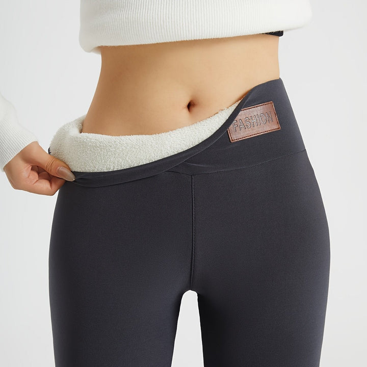 Thermo-Leggings mit Fleece-Fütterung und hohem Bund