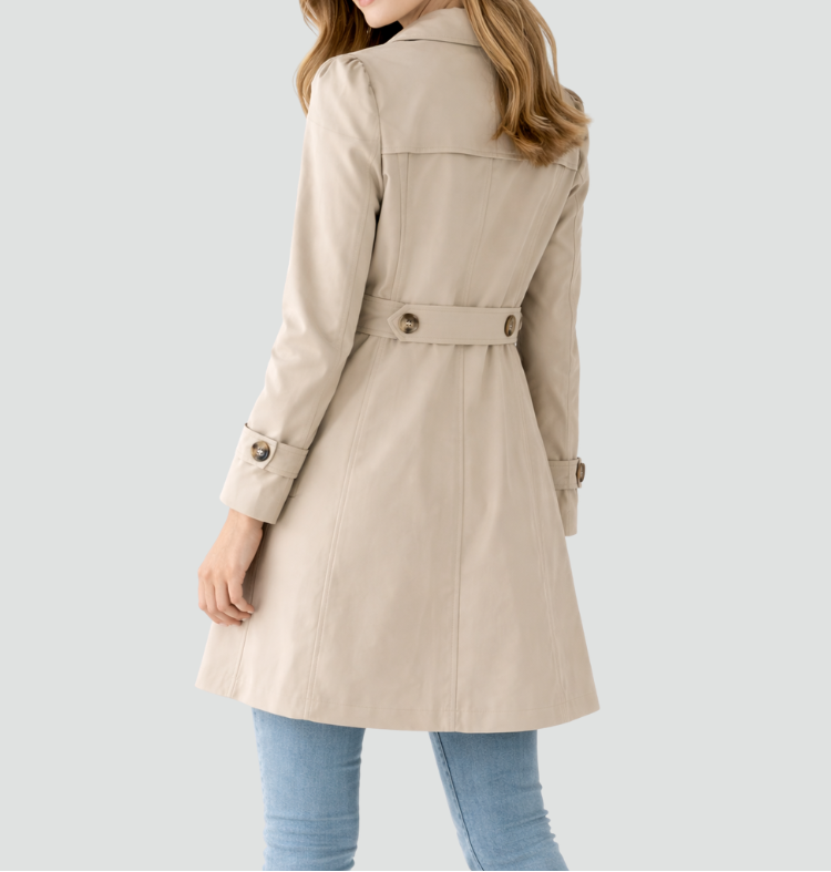 Schlanker Trenchcoat mit Taillengürtel