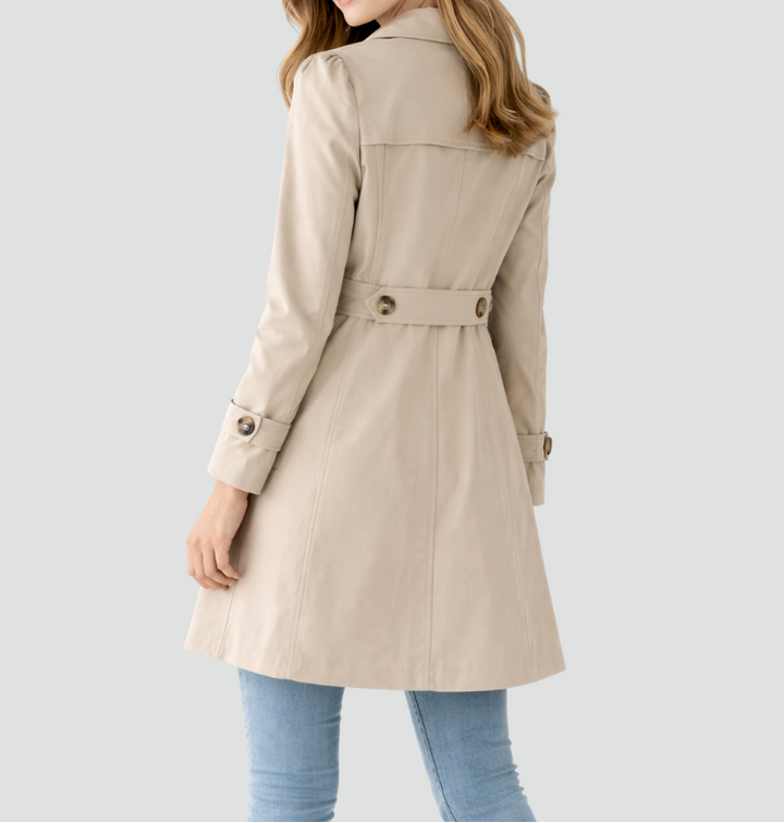Schlanker Trenchcoat mit Taillengürtel