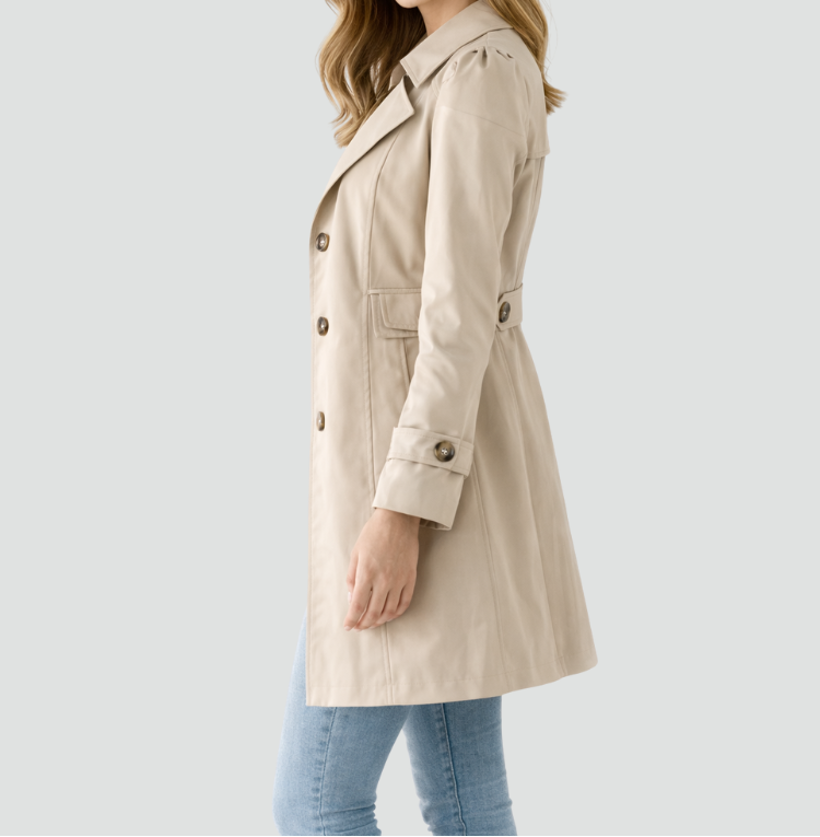 Schlanker Trenchcoat mit Taillengürtel