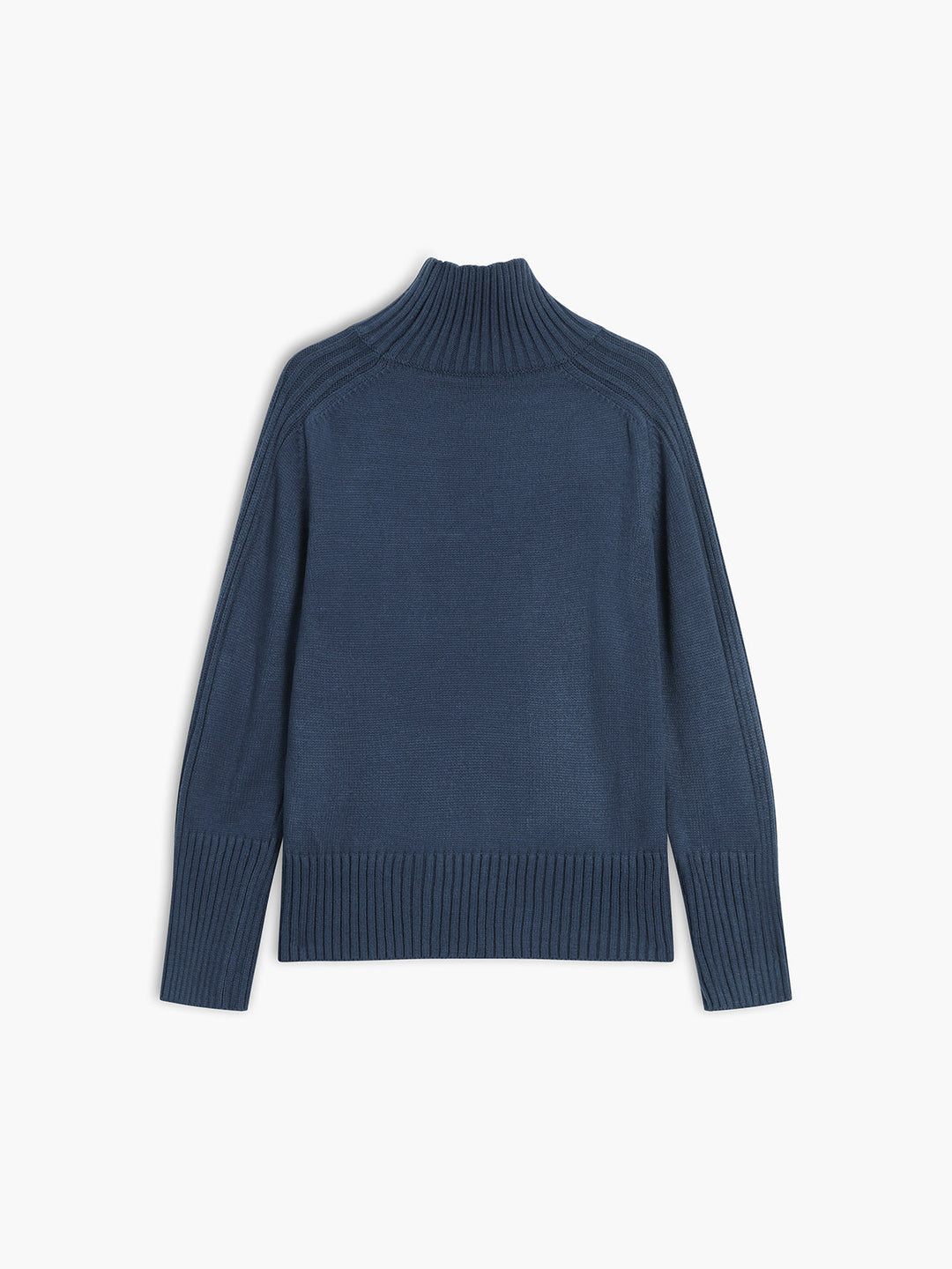 Rippstrick Pullover mit Stehkragen