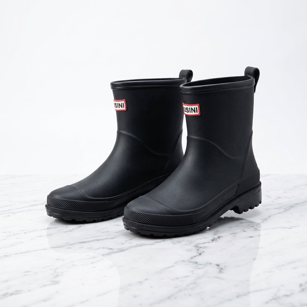 Wasserdichte Gummistiefel Mid-Calf – Schwarz
