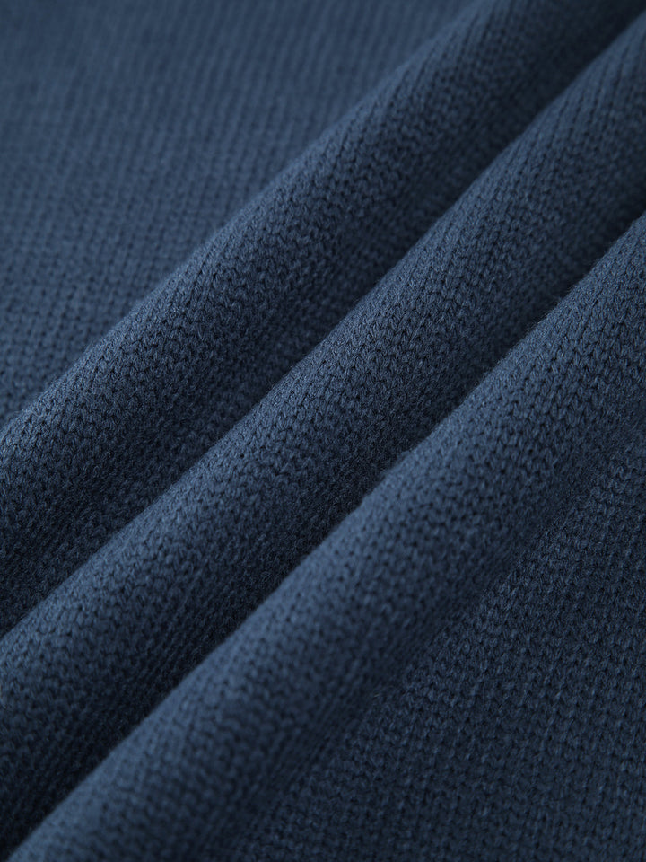 Rippstrick Pullover mit Stehkragen