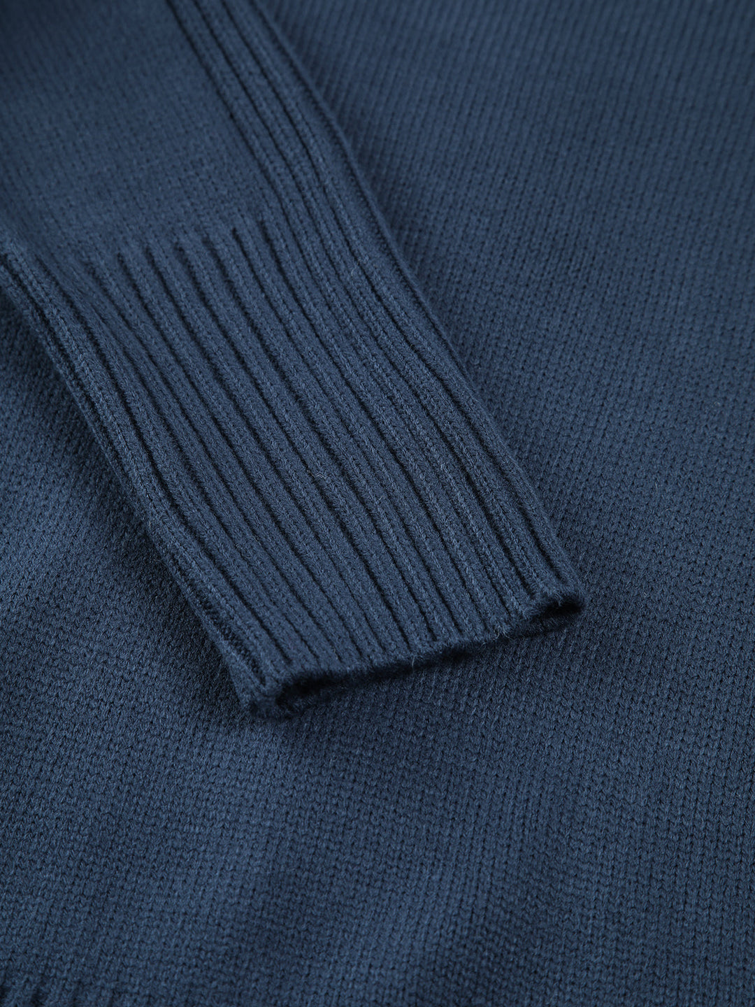 Rippstrick Pullover mit Stehkragen
