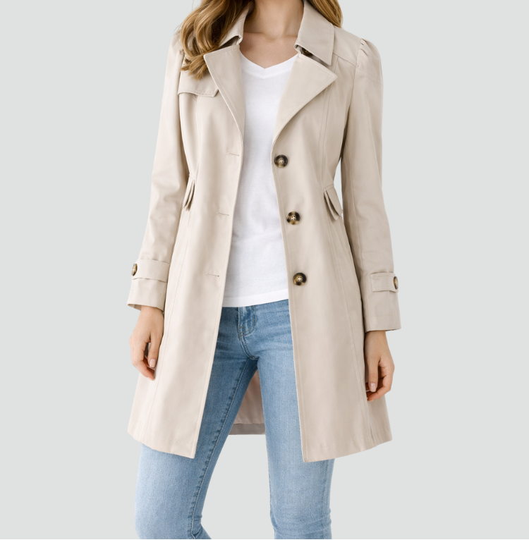Schlanker Trenchcoat mit Taillengürtel