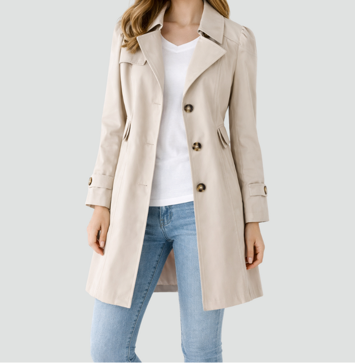 Schlanker Trenchcoat mit Taillengürtel
