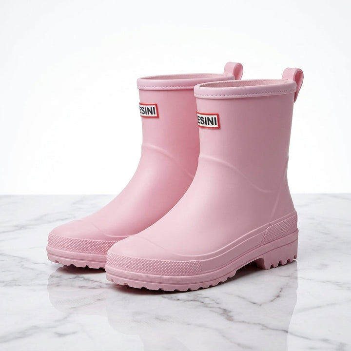Wasserdichte Gummistiefel Mid-Calf – Rosa