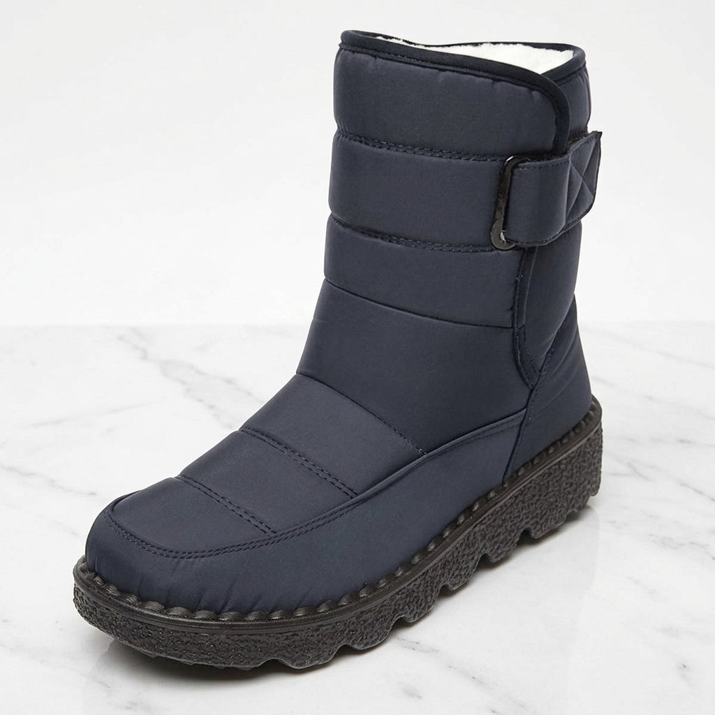 Gefütterte Winterstiefel wasserdicht Damen – Blau