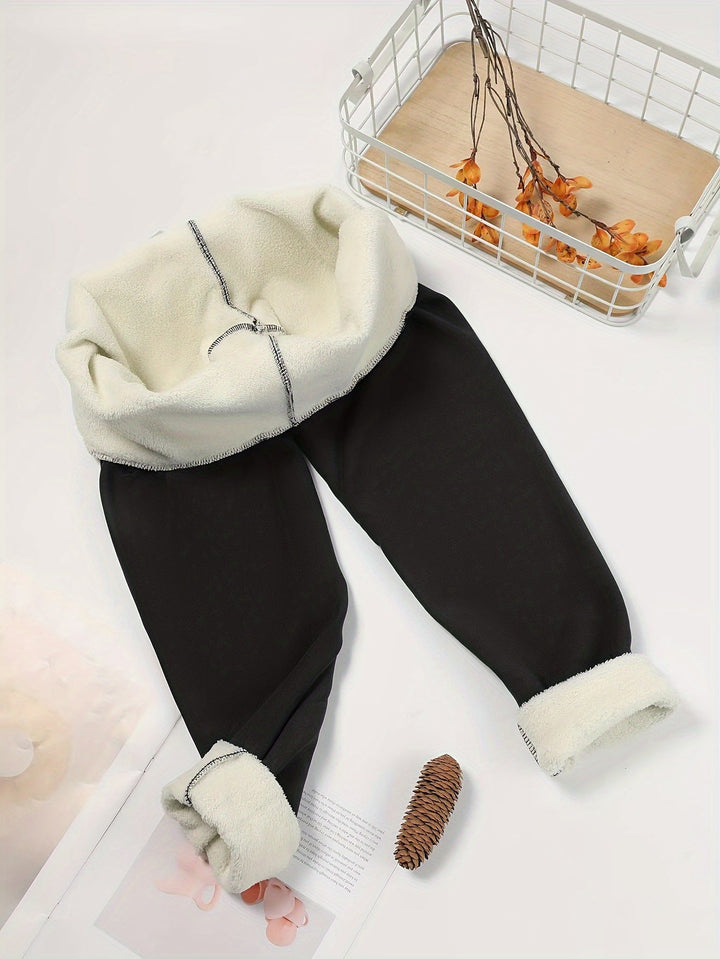Thermo-Leggings mit Fleece-Fütterung und hohem Bund