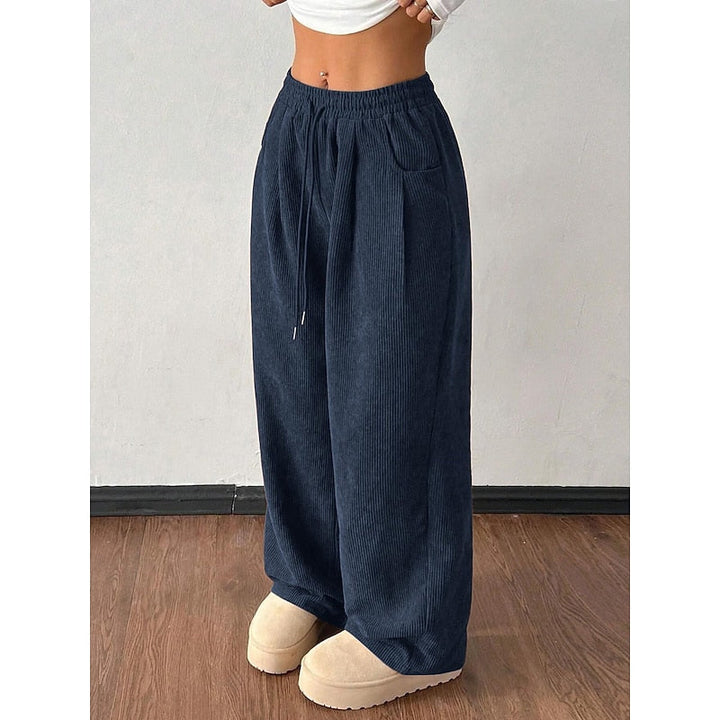 Cordhose Weites Bein mit Kordelzug