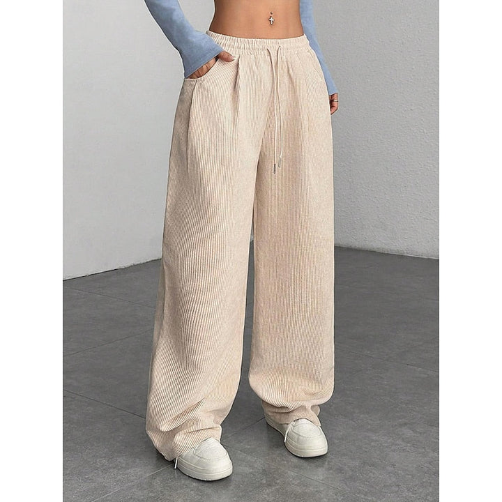 Cordhose Weites Bein mit Kordelzug